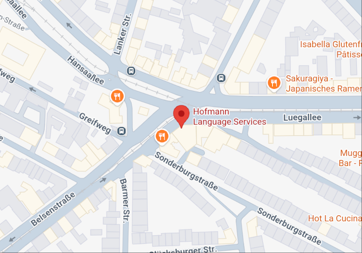 The school location on a map